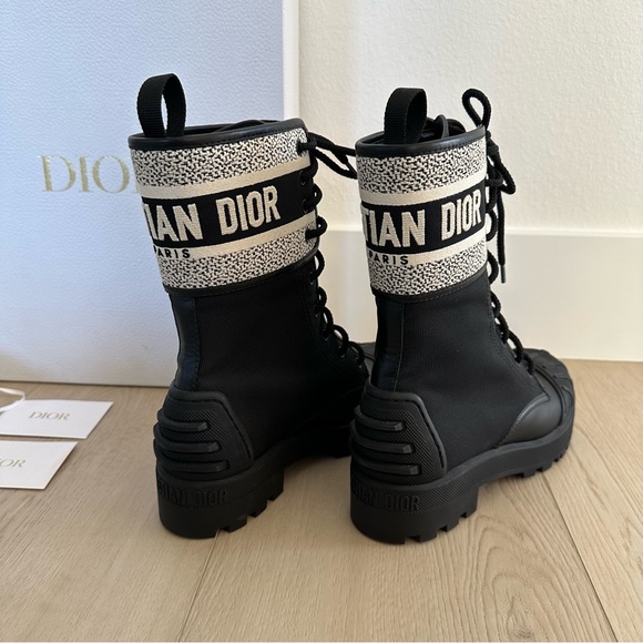 KEEPING • Christian Dior D-Major Moto Black Mid Calf Boots Shoes - Picture 10 of 15